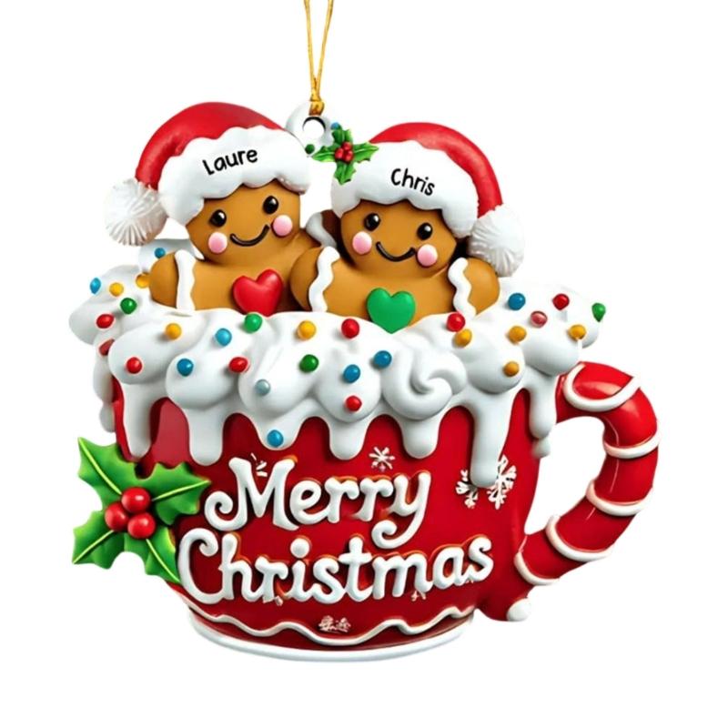 Shatterproof Christmas Cookie Decorations Decorative Acrylic Hanging Pendant For Indoor Outdoor Christmas Tree