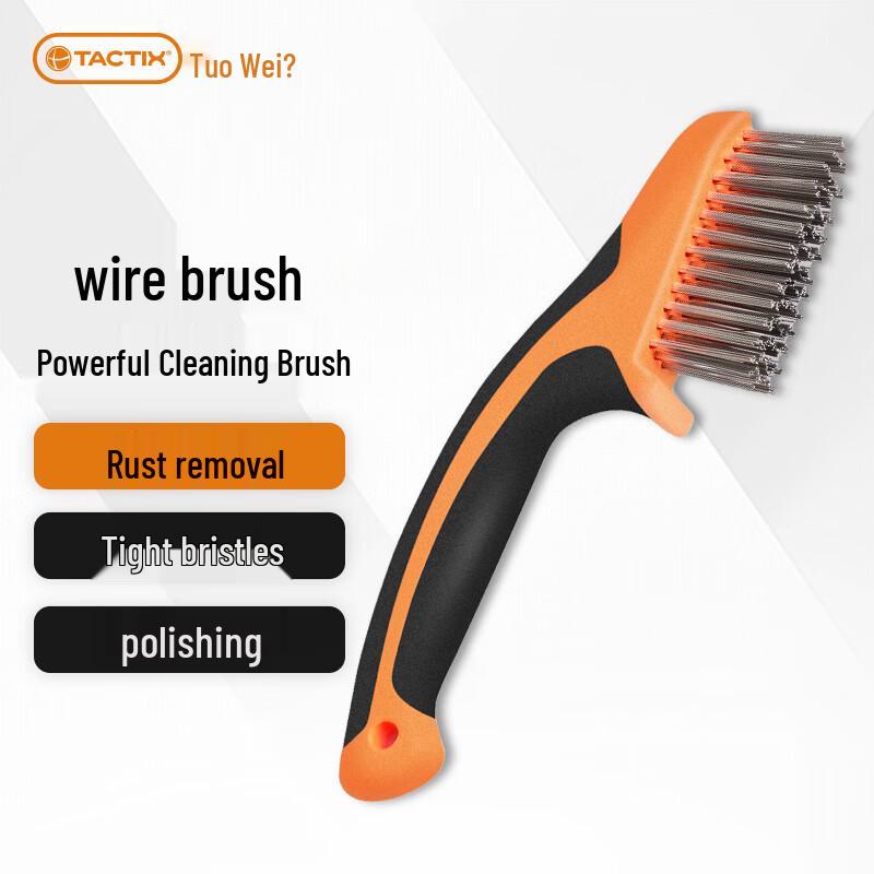 Tactix Long Handle Stainless Steel Wire Brush