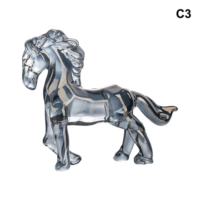 2026 Zodiac Horse Statue Feng Shui Collection Crystal Light Luxury Horse Sun Catcher Ornament Home Desktop Decoration