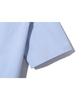 BASEMOMENT Hidden Pocket Striped Crop Half Shirt Sky Blue