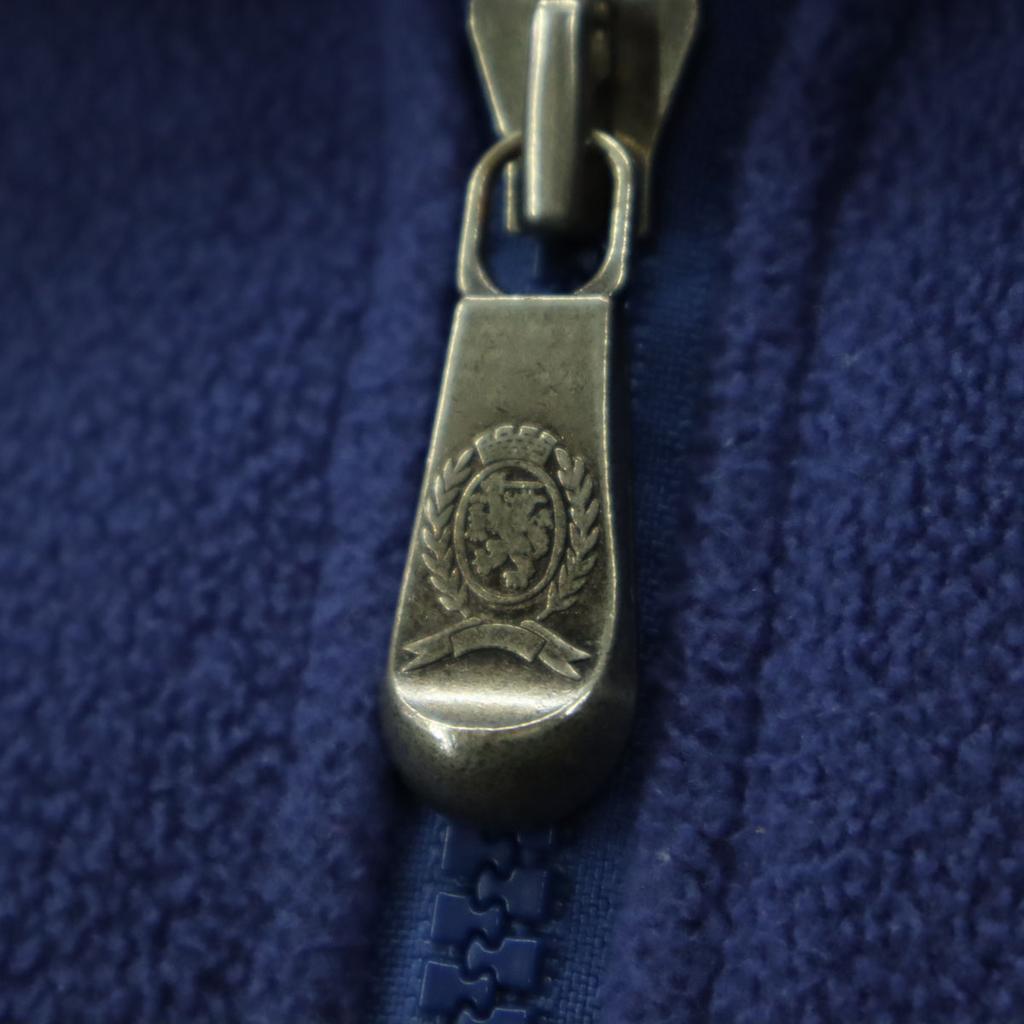 Tommy Hilfiger 90er Jahre Alte Flagge Etikett Einpunkt-Logo Langarm Toriko-Farbe Fleecejacke Herren Gebraucht