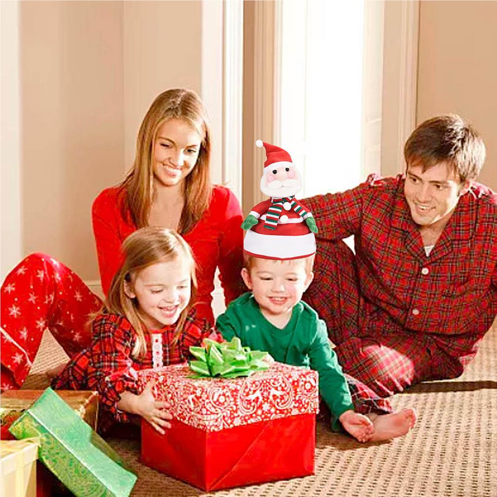 Xmas Doll Hat Cartoon Electric Outdoor Plush Toy Stuffed Animals Singing Dancing Hats Adults Christmas Gift New Party