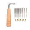 7pcs Tuning Pins With L-shape Tuning Wrench For Lyre Harp Strings And Stringed Instruments