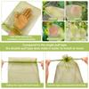 100/200Pcs Fruit Protection Bags Fine Mesh Organza Plant Grow Bags with Drawstring Garden Anti-Bird Netting Mesh Bag Garden Tool