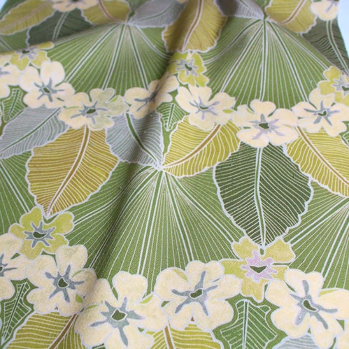 

Hawaiian Leaf Gradient Cotton Handmade Oxford Made in Size 23B 110cm x nora. DC1028-OX-A Floral, Botanical, Natural, Fabric, Fabric, Japan, Pre-Cut,