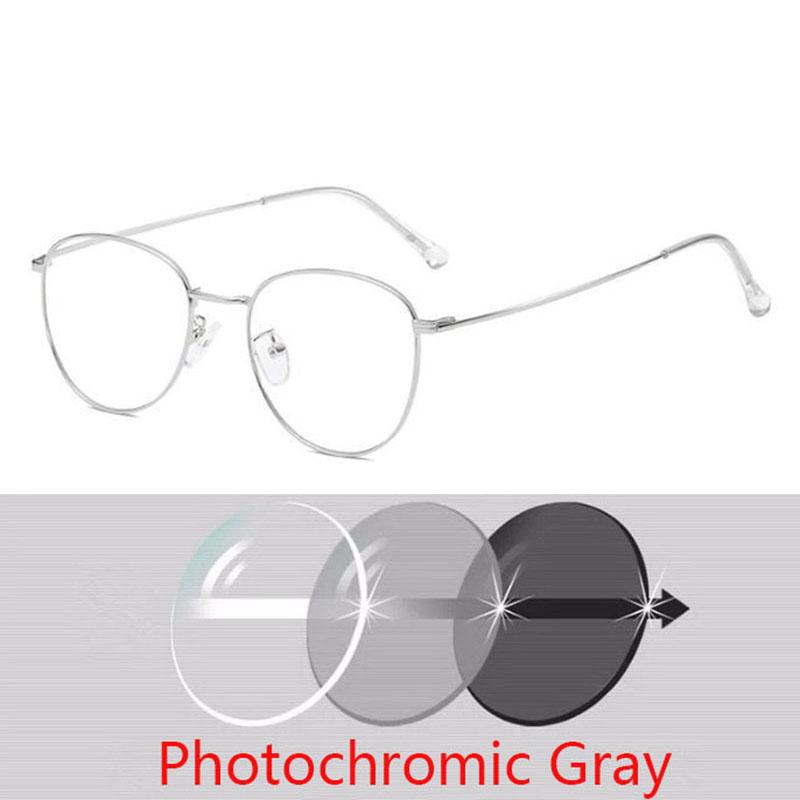 Classic Round Women's Metal Frame Optical Eyeglasses Anti Blue Light Computer Oval Eyeglasses Diopter 0 -1.0 -2.0 To -6.0