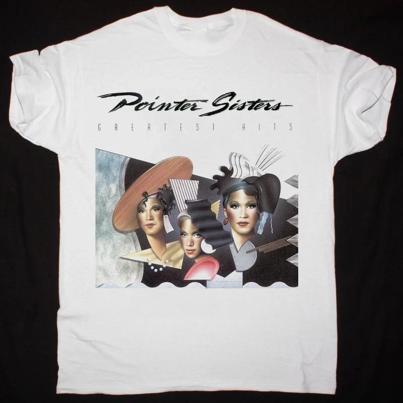 The Pointer Sisters Greatest Hits T-shirt White Cotton Tee S to 5XL NS77 Unisex T-Shirt XL