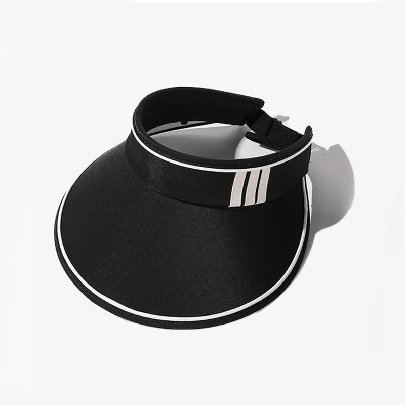 

Style Versatile Hat Simple Solid Color Wide Brimmed Womens Hatscaps Sunshade чорний
