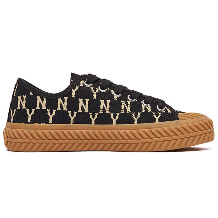 MLB Playball Casual Logo Non-Slip Low Top Canvas Shoes Unisex Sneakers Black 3ACVVC31N-50BKS