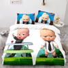 Cartoon Duvet Cover Pillowcase Boss Baby Bedding Set Adult Boy Girl Bedroom Decoration Children Single Double Size