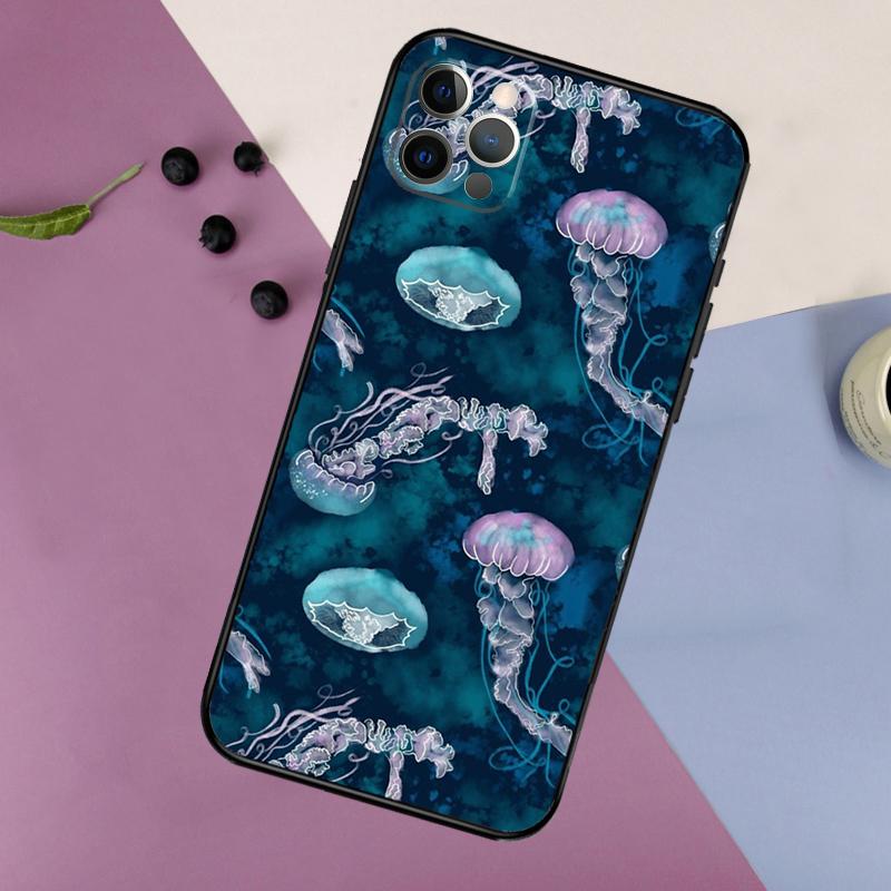 

Magic Jellyfish Phone Case For iPhone 16 15 13 11 12 14 17 Pro Max Air 13 mini 15 16 Plus 16e Bumper Cover iPhone 14 Pro