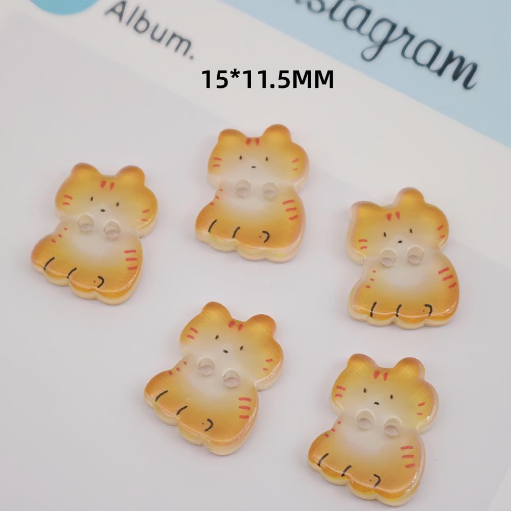58 Styles of Cute Pink and Black & White Cat Cartoon Buttons for Children's Sweaters and Cardigans
