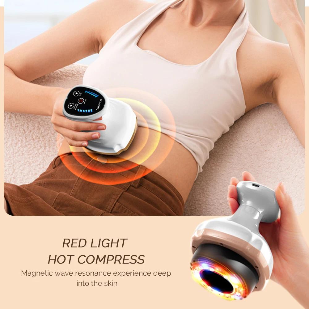 Vacuum Cupping Massage Device 6 Gear Electric Heating Scraping Suction Cups Chinese Anti-cellulite Vacuum Cupping Massage