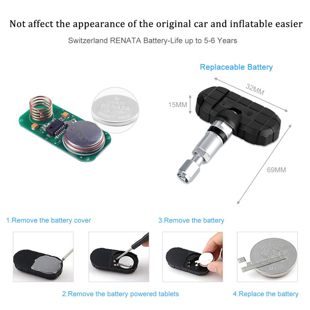 TPMS Replacement Sensor For CAREUD 912 Serial for Toyota Honda Mazda Nissan Car Tire Pressure Monitor Sensor Broken Down Lost
