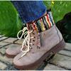 Women Boots Ankle Short Suede Lace Up Woman Shoes Autumn Ladies Zipper Casual Low Heels Sewing Female Fashion Plus Size 2024