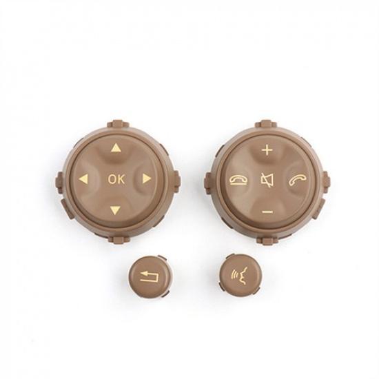 4pcs Beige Steering Wheel Switch Button Trim For Mercedes Benz S W221 CL W216