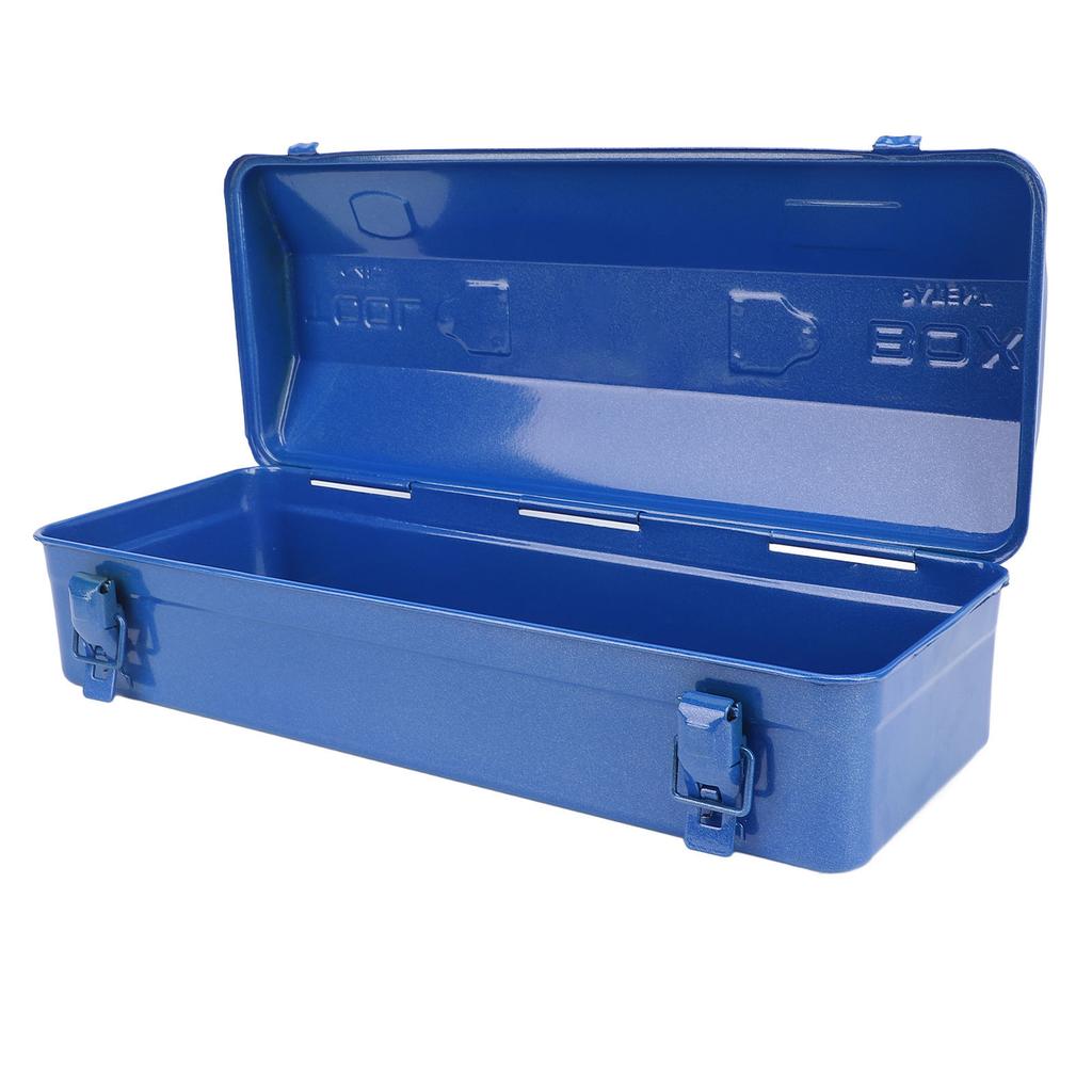 Blue Toolbox Metal Structure High Load Bearing Portable Tool Storage Organizer for Workshop Garage Car Job Site 410