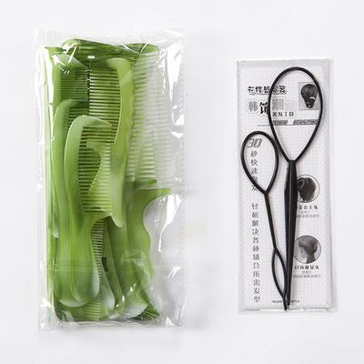 10 Stück Grüne Haarkämme Set für Frauen und Männer Haarstyling-Werkzeug, Grobzahnig, Feinzahniger Frisierkamm
