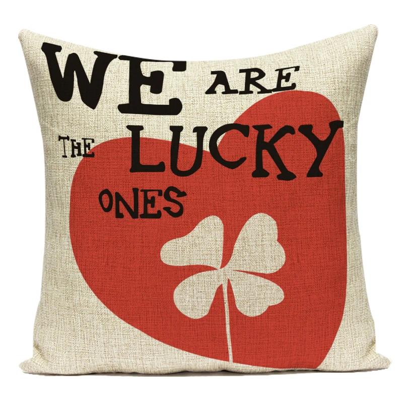 Love Heart Pillow Cover Valentine Day Love You Letters Cushion Cover Home Decor Sofa Bed Wedding Party Decor Pillowcase