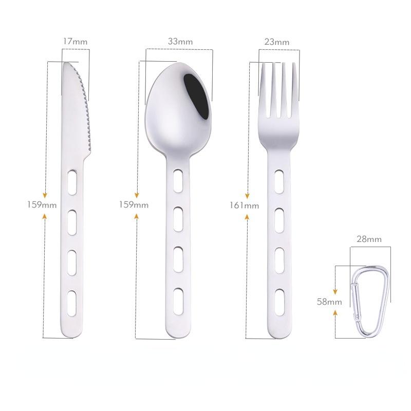 

Нержавеющая сталь нож вилка ложка набор столовых приборов в западном стиле кемпинг на открытом воздухе портативный набор столовых приборов 4 шт