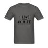 Men S T Shirts I Love My Wife Slim Fit Simple Style Tees Crew Neck
