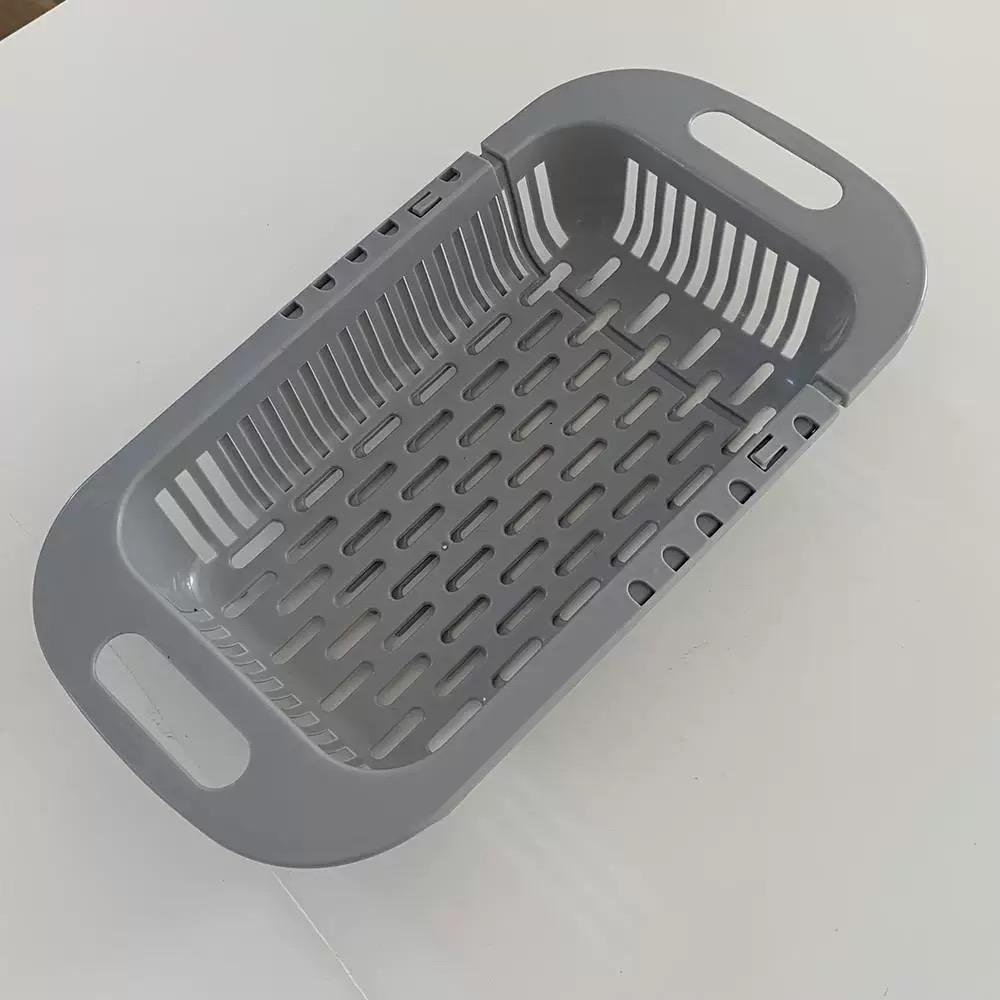 

Выдвижная полка для мойки на кухне, пластиковая полка для мойки, органайзер для посуды, корзина для слива посуды 1pc