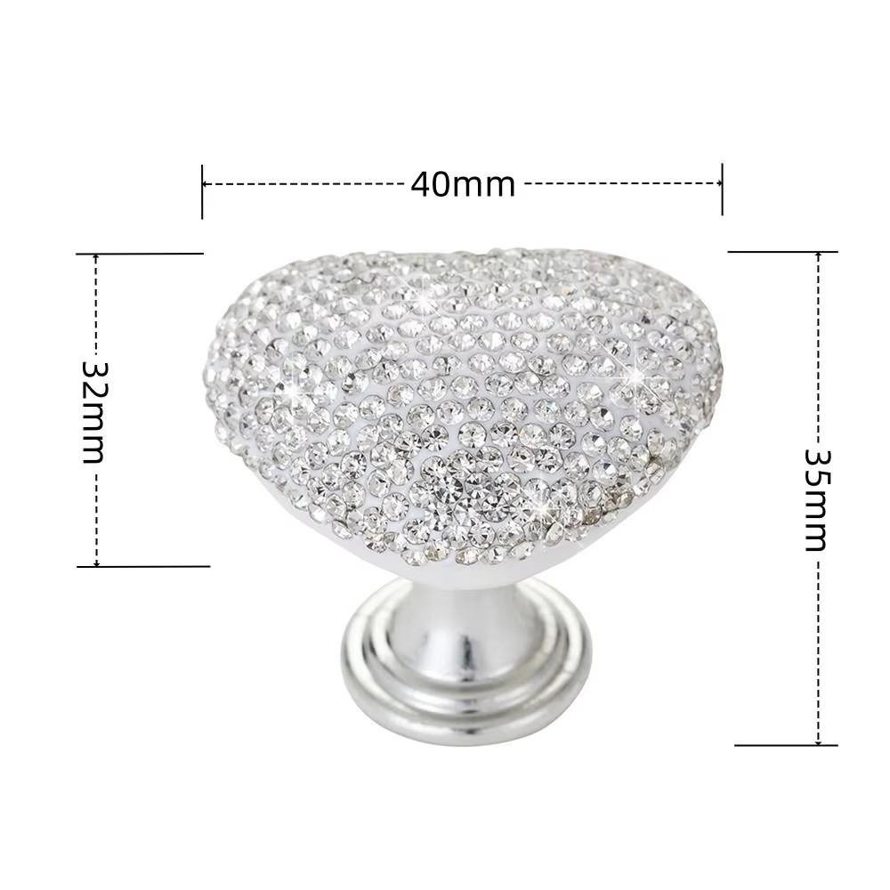 Heart Shaped Toilet Press Button Adhesive Diamond Toilet Flush Top Button Nail Protector Multifunctional