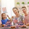 6-balení American Independence Day Trojrozměrný papír Candy Snack Balení Krabice Dekorace Rekvizity Party potřeby