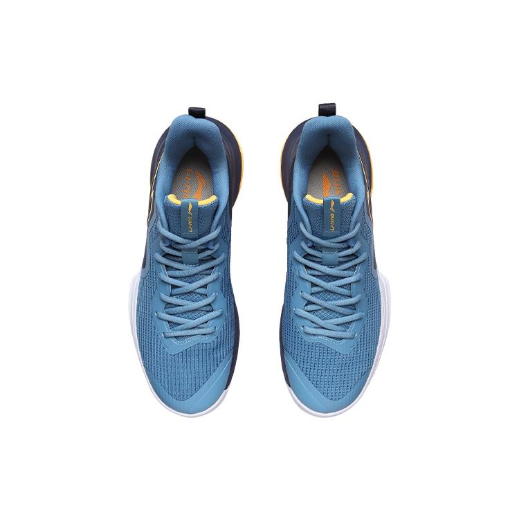 Li Ning Flash Basketball Shoes Men's Low Top Blue/Black/Yellow ABCR007-4