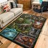 Dinosaur Collection Pattern Rug Floor Mat for Living Room or Bedroom Soft and Comfortable Carpet a Gift for Birthday and Holiday.