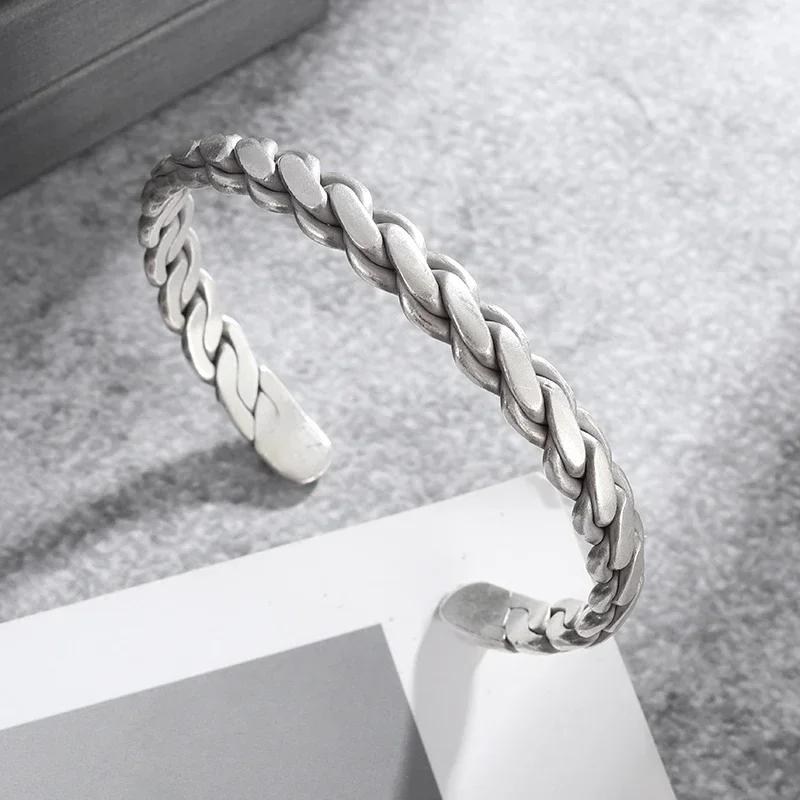 Fashionable Wings Feather Adjustable Cuff Bracelet for Men Trendy Open Design Lucky Jewelry Gift