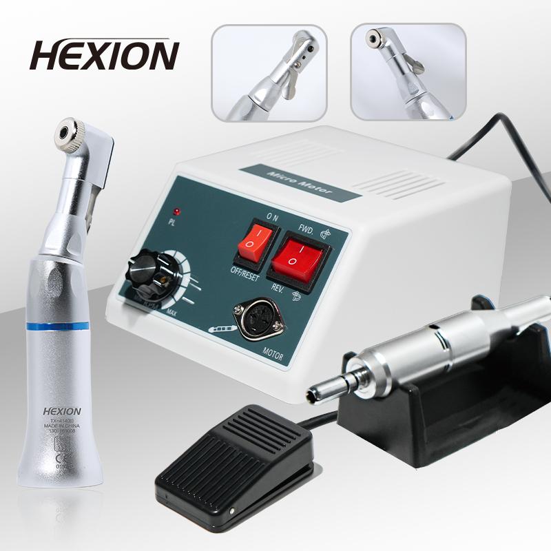 HEXION 35000 tr/min Ensemble de micromoteur de laboratoire dentaire - TYPE E, 18Poignées & 1:1 pièce à main et tête de polissage - Meulage, Polissage & Manucure