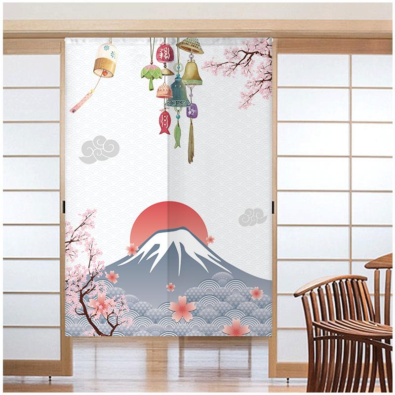 Japanese Sushi Door Curtain Partition Kitchen Doorway Decorative Drapes Cafe Restaurant Entrance Noren Half-Curtain