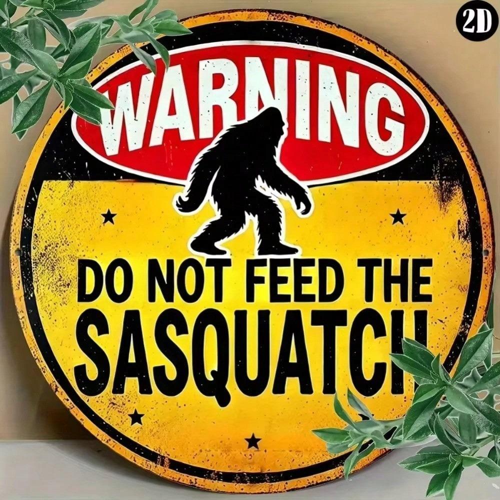 Vintage Bigfoot Funny Metal Sign Durable Home Bar Wall Decor