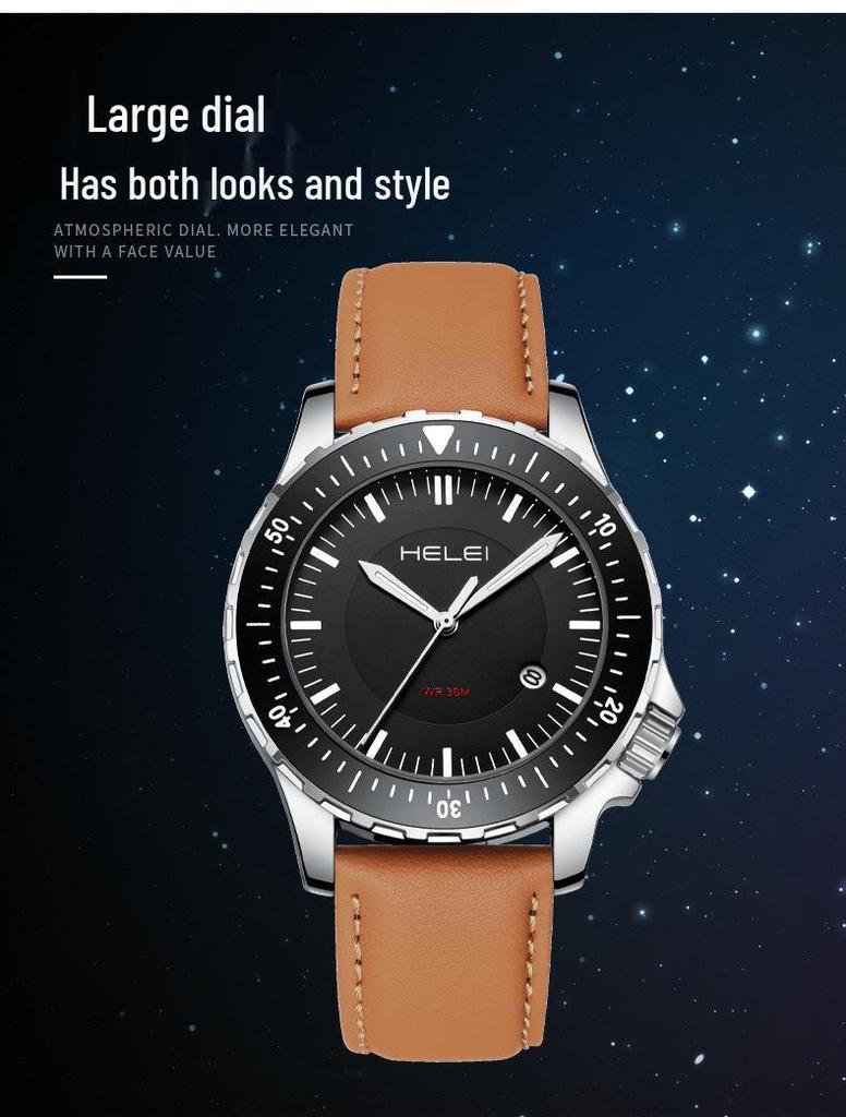 HELEI Swiss Automatic Men's Watch: Luminous, Waterproof, High-End Design