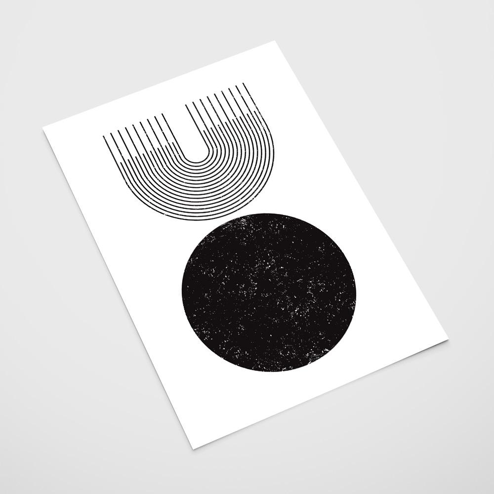 Plakat minimalistyczny geometria czarna