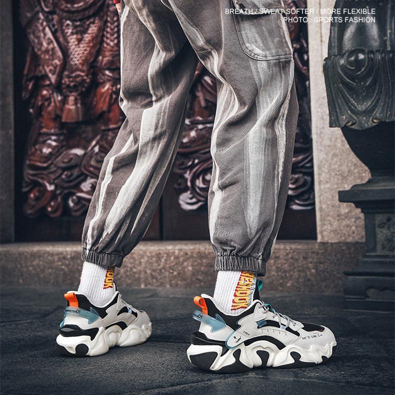 Yeezy 700 With Baggy Jeans Mens Hip Hop Trousers Denim Cargo Pants