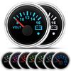 ZMFJH 7 Color Light Pointer 52MM Fuel Water Level Gauge Voltmeter Oil Pressure Meter Water Oil Temp Gauge with Alarm Optional