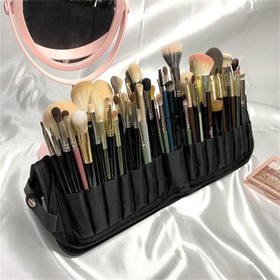 Women Foldable Makeup Brush Bag Organizer Travel Cosmetic Toiletry Case For Female Beauty Tools Wash Accessories Pouch