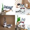 Cartoon Husky Knuffel Sleutelhanger Met Kort Pluche Materiaal Voor Cadeau Geven