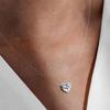 Elegant Heart-Shaped Clavicle Necklace with Transparent Chain