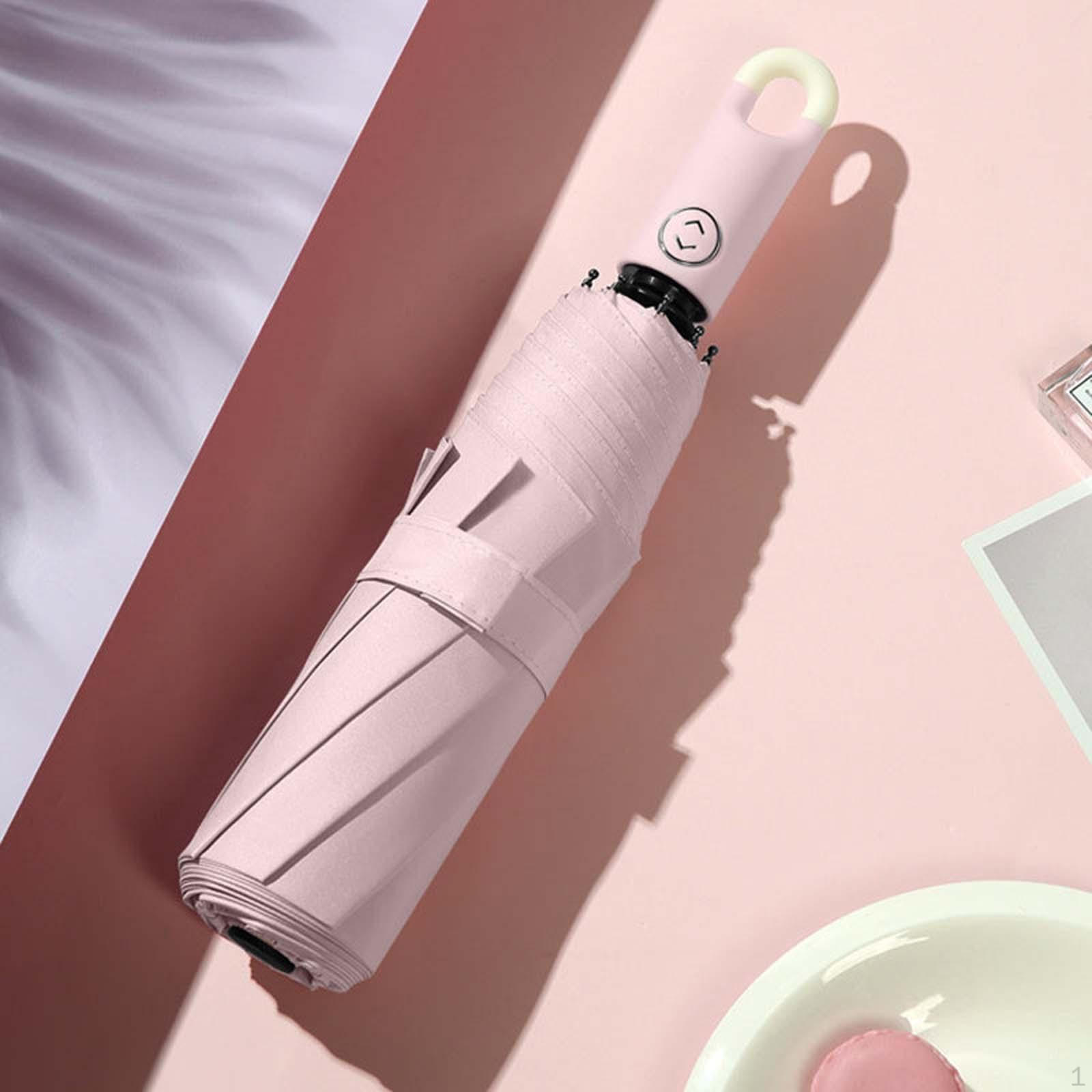 

Зонт от дождя с 8 ребрами, автоматический открытый ветрозащитный портативный персональный зонт, три складных чёрный