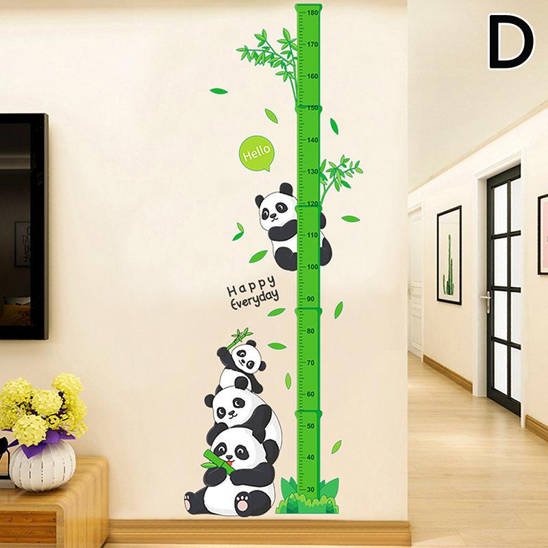 Cartoon Animals Height Measure Wall Sticker Dinosaur Panda Wall Sticker For Kids Room Nursery Child Growth Ruler Growth Chart
