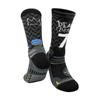 Professional Basketball Socks Jacquard Embroidery Pattern Towel Bottom Cotton Breathable Non-Slip Socks Medium Tube Sports Socks