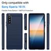 Custodia Flessibile di Lusso in TPU Per Sony Xperia 10 VI 1 V 5 IV III Copertura Protettiva Texture Fibra di Carbonio Guscio Protettivo Fundas Hülle