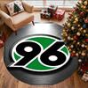 Hannover 96 Fußballmuster Runder Teppich, Innen-/Außenmatte, für Picknick, Spielzimmer, Schlafzimmer, Büro, Wohnzimmer, Heimdeko Teppich, Geburtstagsgeschenk