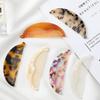 Hot-selling Semi-circular Acetate Hair Comb: Portable Anti-static Marble Design for Women
