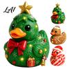 Christmas Shelf Decor Duck Figurine Resin Sculpture for Holiday Home Decor Cute Small Statues Desktop Ornaments with Festive Elements Indoor Outdoor