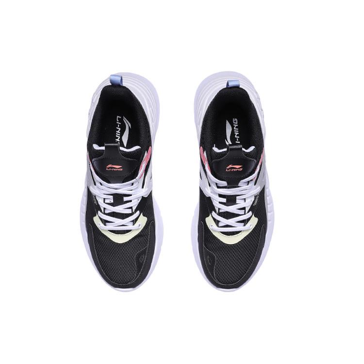 Li Ning EXD Casual Shoes Women's Low Top Black/White/Pink AGLR002-2