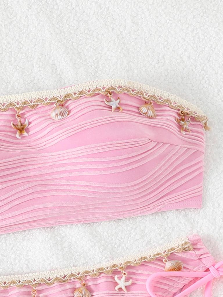 2026 Europees Amerikaans Grensoverschrijdend Dames Hanger Bandeau Strik Bikini Zwempak